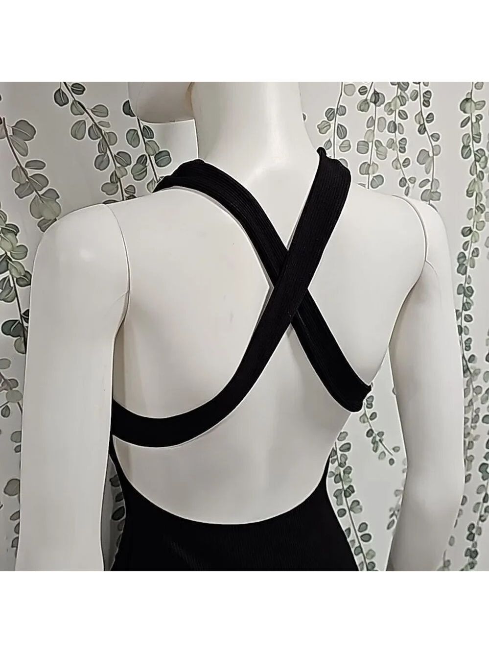 NWOT Lulu's Favorite Idea Black Ribbed Backless Bodycon Mini Dress - Picture 7 of 10